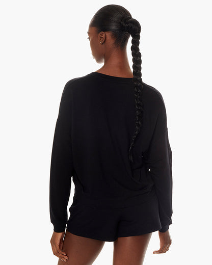 Matinée-de-Tennis-V-neck - Black  - TKEES
