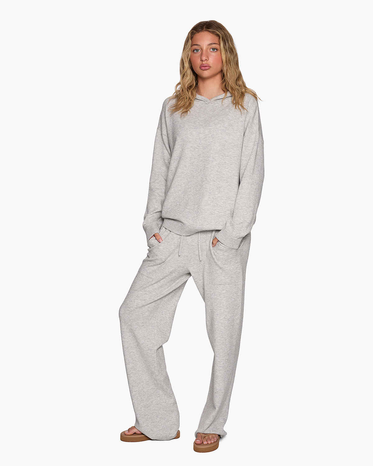 Sunday Sweater Hoodie - Heather Grey - TKEES