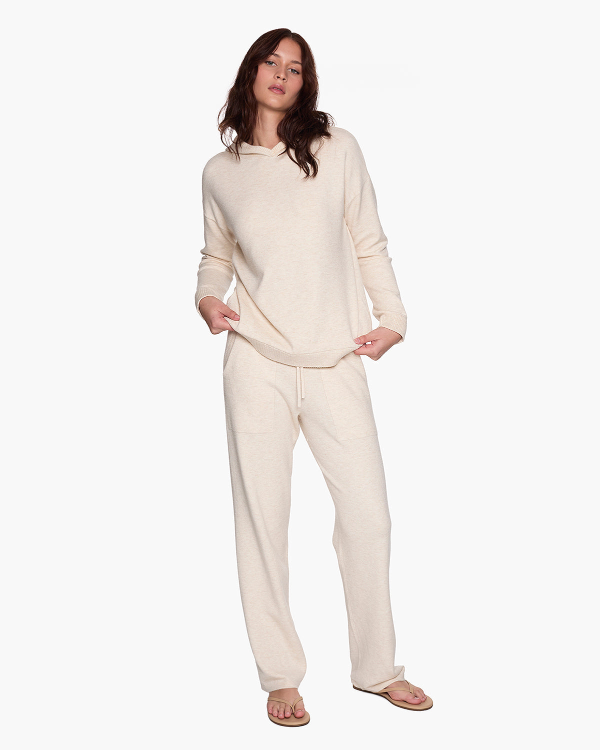 Sunday Sweater Hoodie - Cream - TKEES