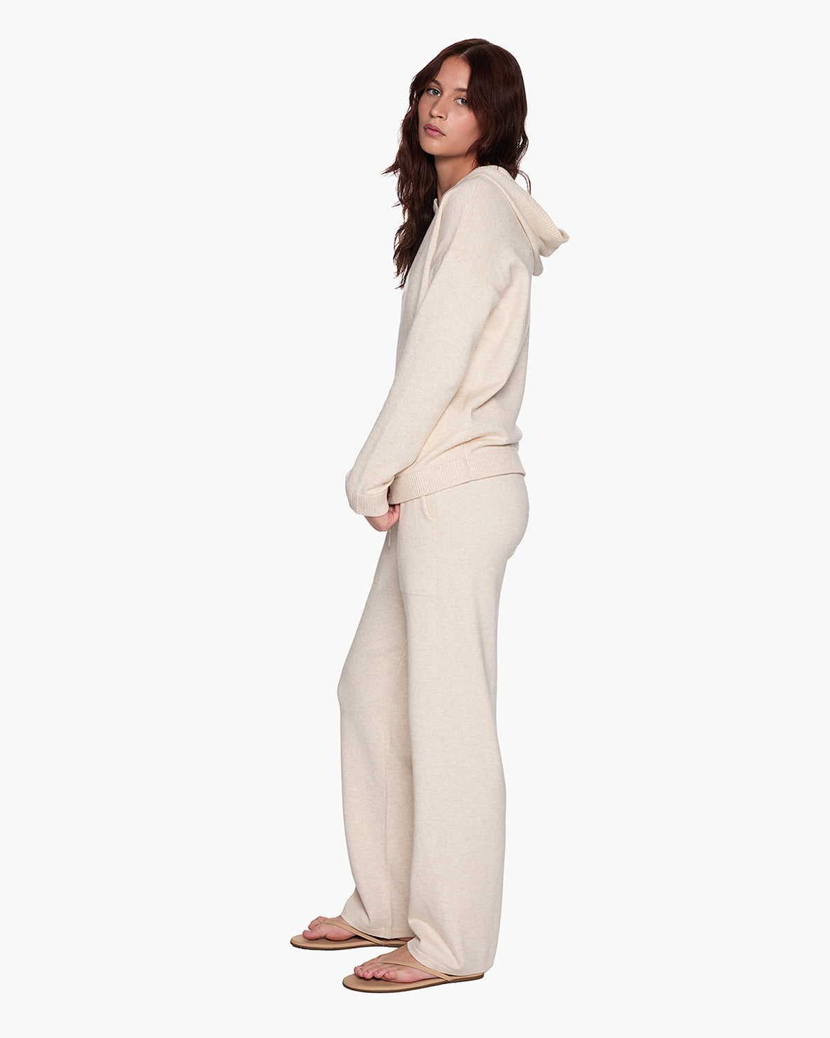 Sunday Sweater Hoodie - Cream - TKEES