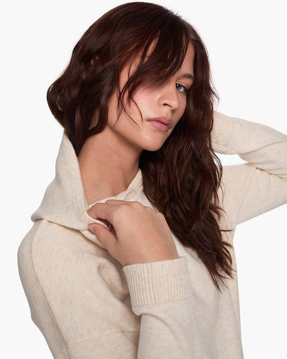 Sunday Sweater Hoodie - Cream - TKEES