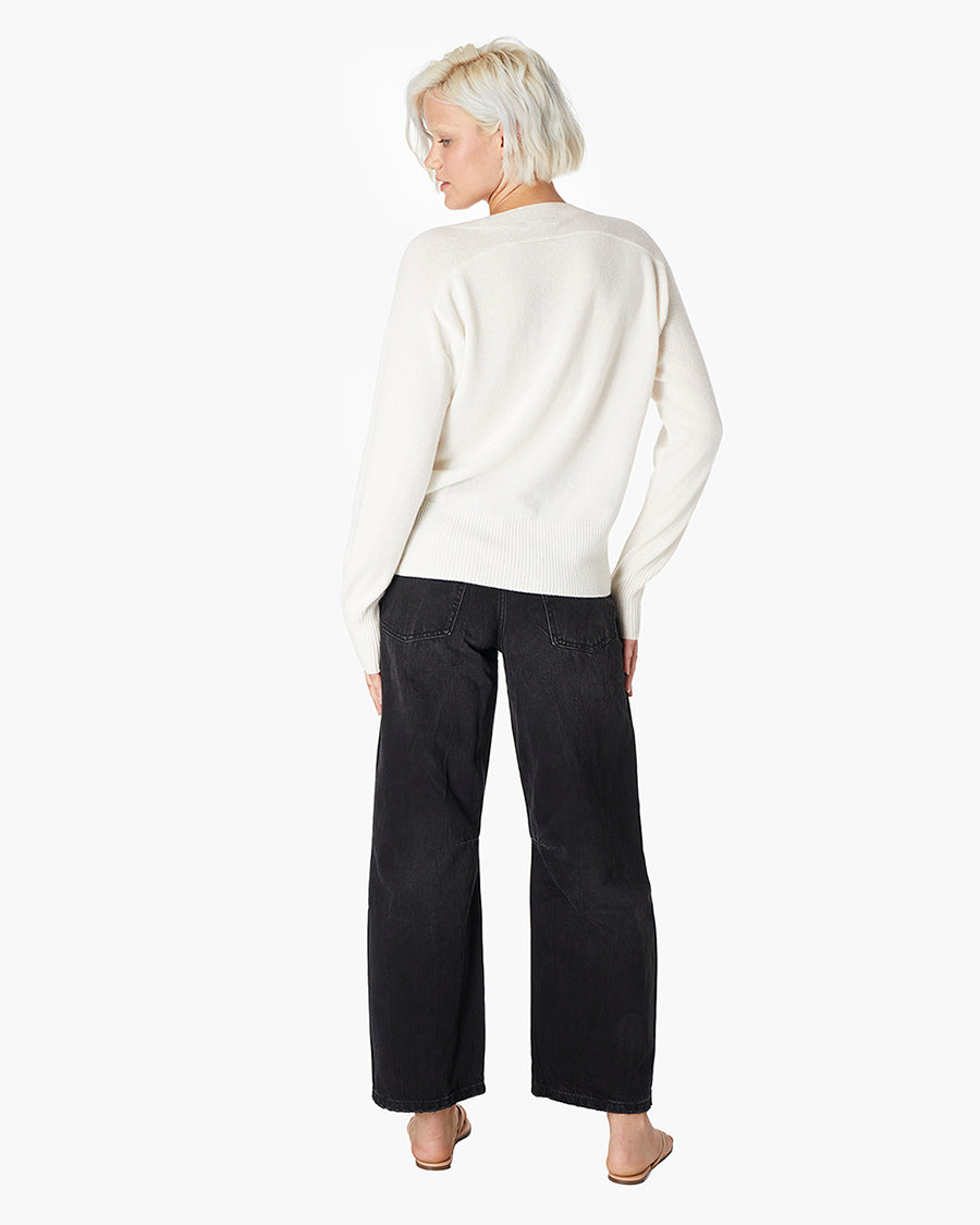 Cashmere V-Neck Cardigan  - TKEES