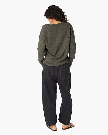 Cashmere V-Neck Cardigan  - TKEES