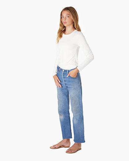 Long-Sleeve Stretch Crewneck  - TKEES