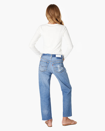 Long-Sleeve Stretch Crewneck  - TKEES