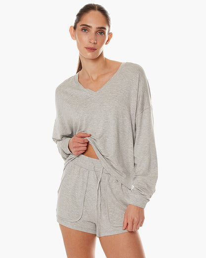 Matinée-de-Tennis-Short - Heather Grey  - TKEES