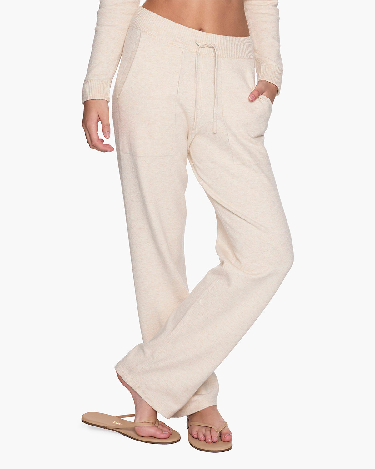 Sunday Sweater Pants - Cream - TKEES