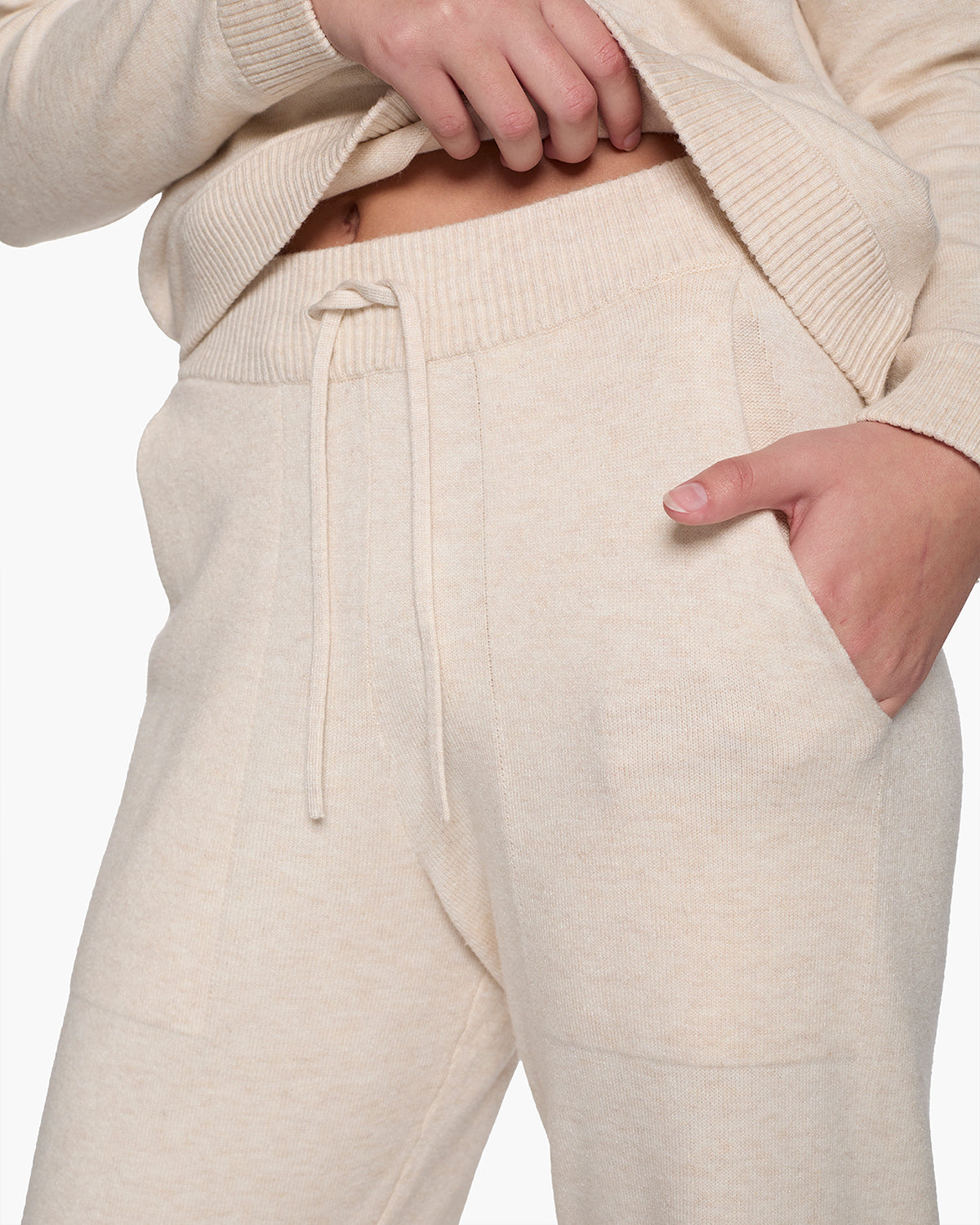 Sunday Sweater Pants - Cream - TKEES