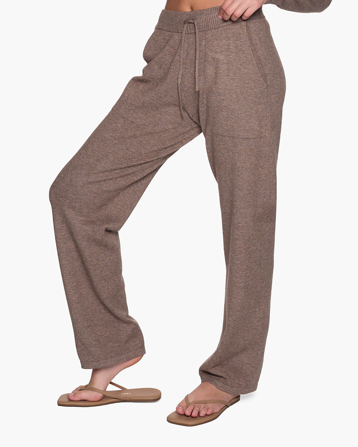 Sunday Sweater Pants - Heather Brown - TKEES