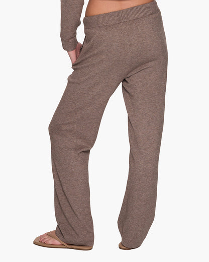 Sunday Sweater Pants - Heather Brown - TKEES