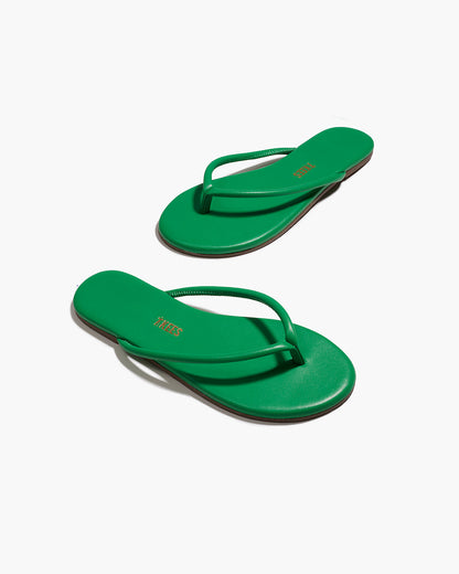 Tubular Lily Kelly Green Flip Flops  - TKEES