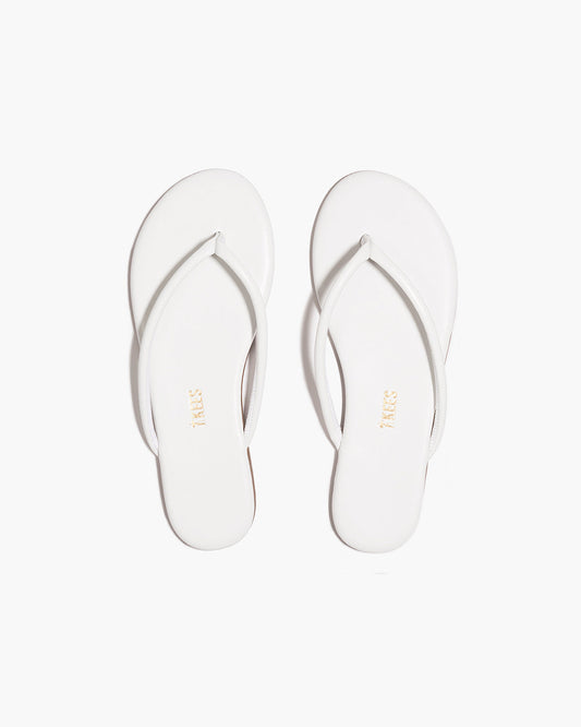 Tubular Lily White Flip Flops  - TKEES