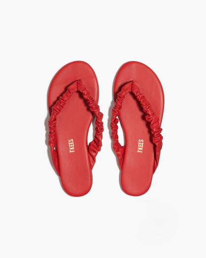 Savannah Red Flip Flops  - TKEES