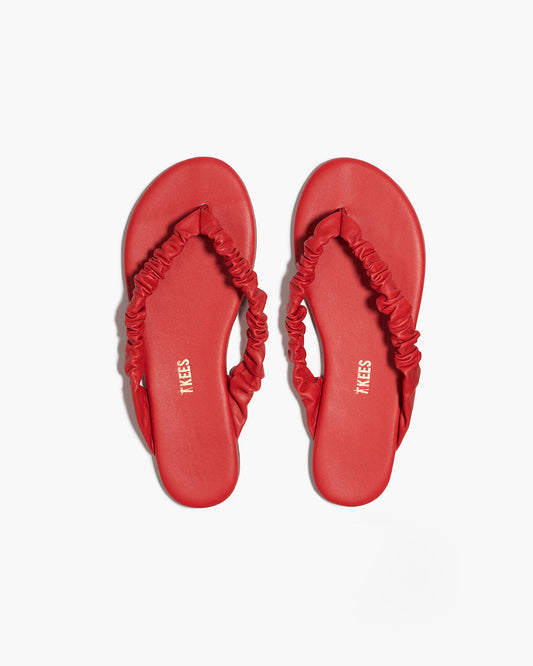 Savannah Red Flip Flops  - TKEES