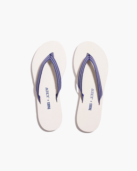 TKEES x J.CREW Sandal in Snow White  - TKEES