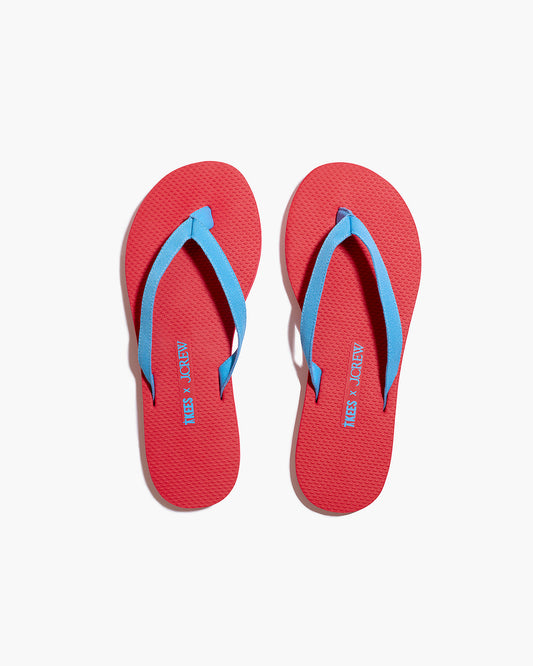 TKEES x J.CREW Sandal in Vintage Red  - TKEES