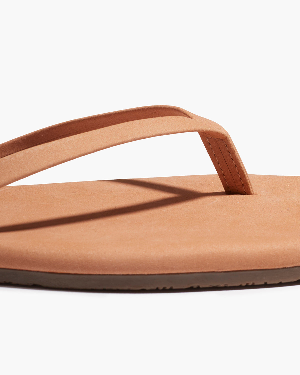 Square Toe Lily Suede Flip Flops in Pout - TKEES