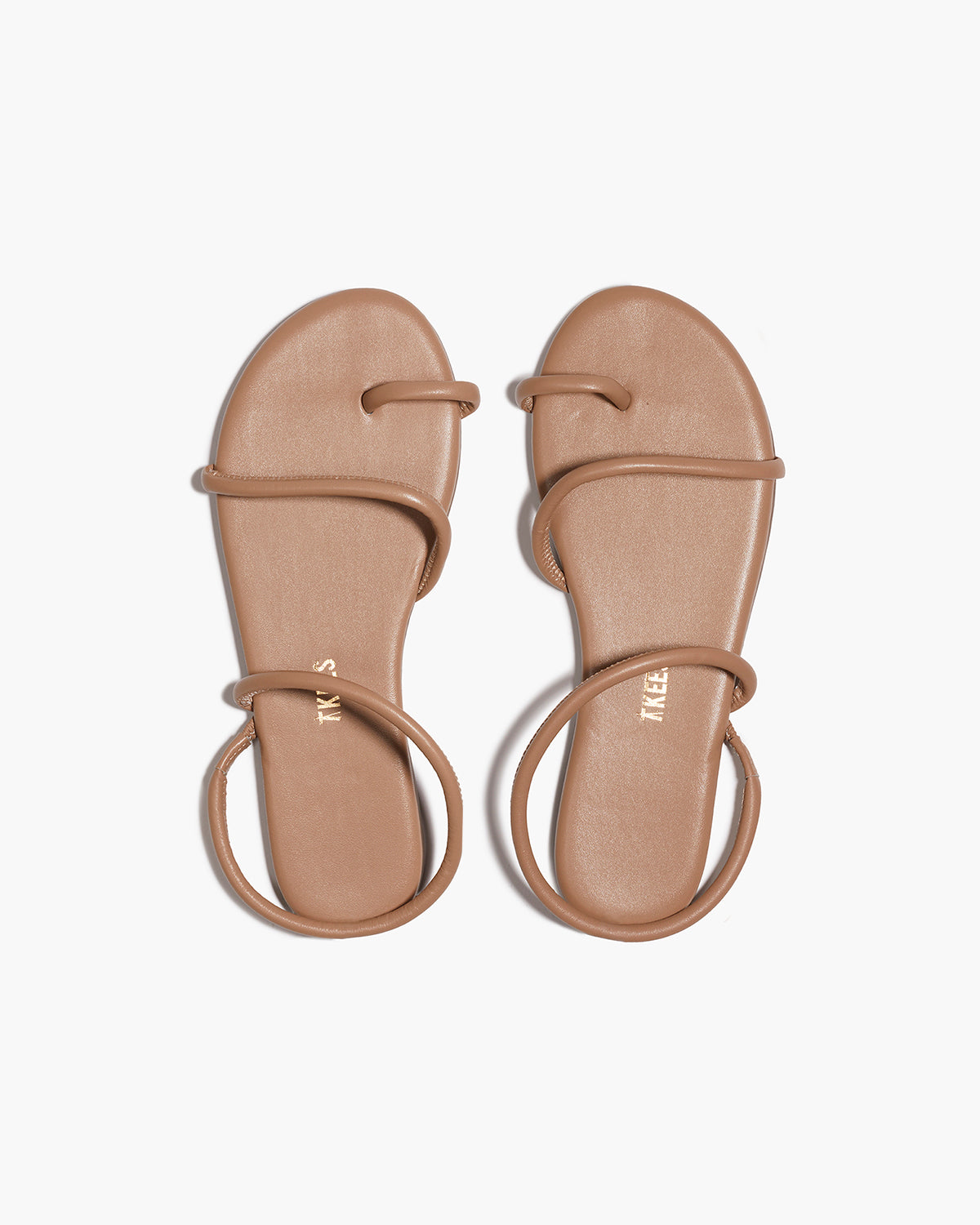 Tubular Mia Napa Leather Sandals in Cocobutter - TKEES