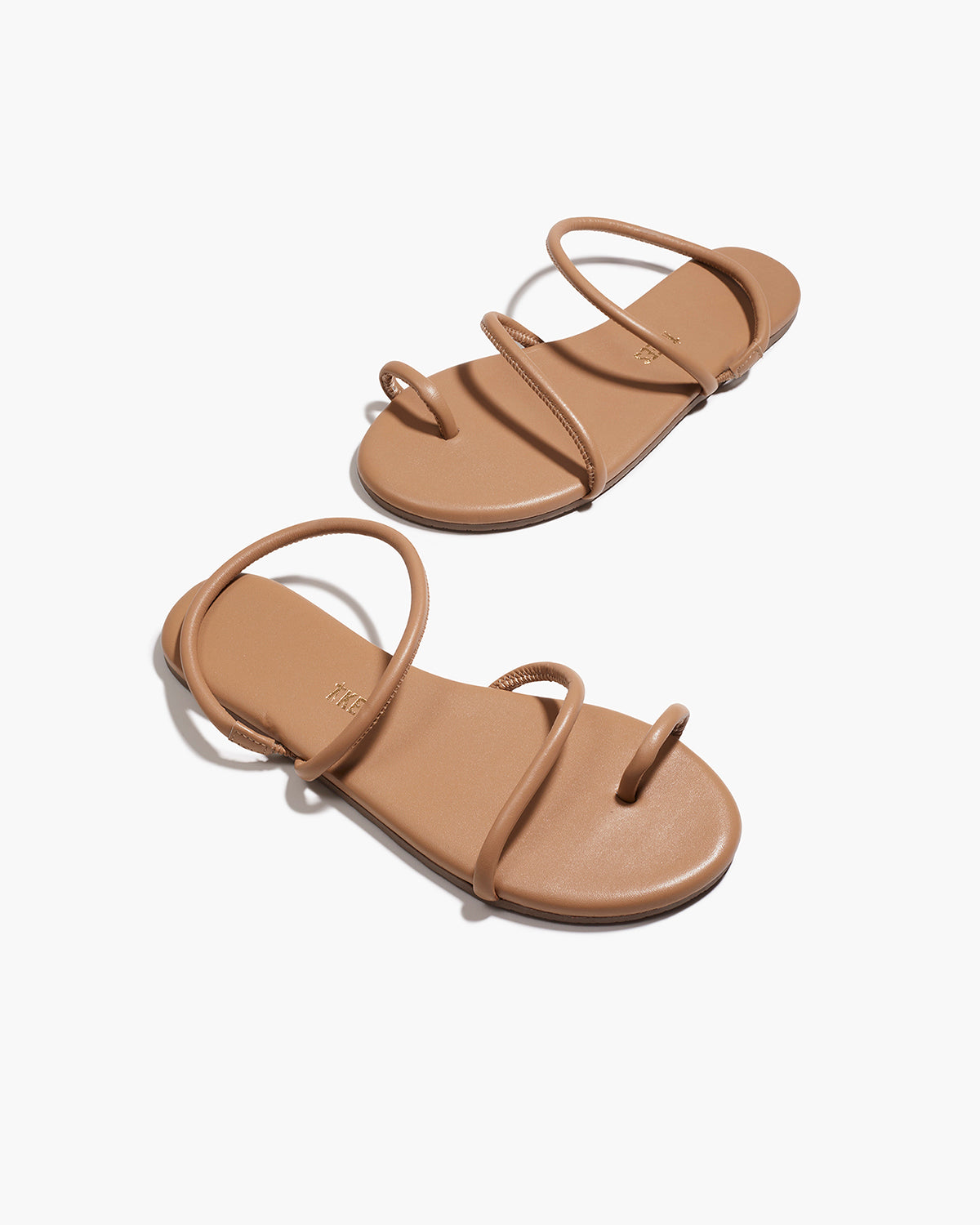 Tubular Mia Napa Leather Sandals in Cocobutter - TKEES