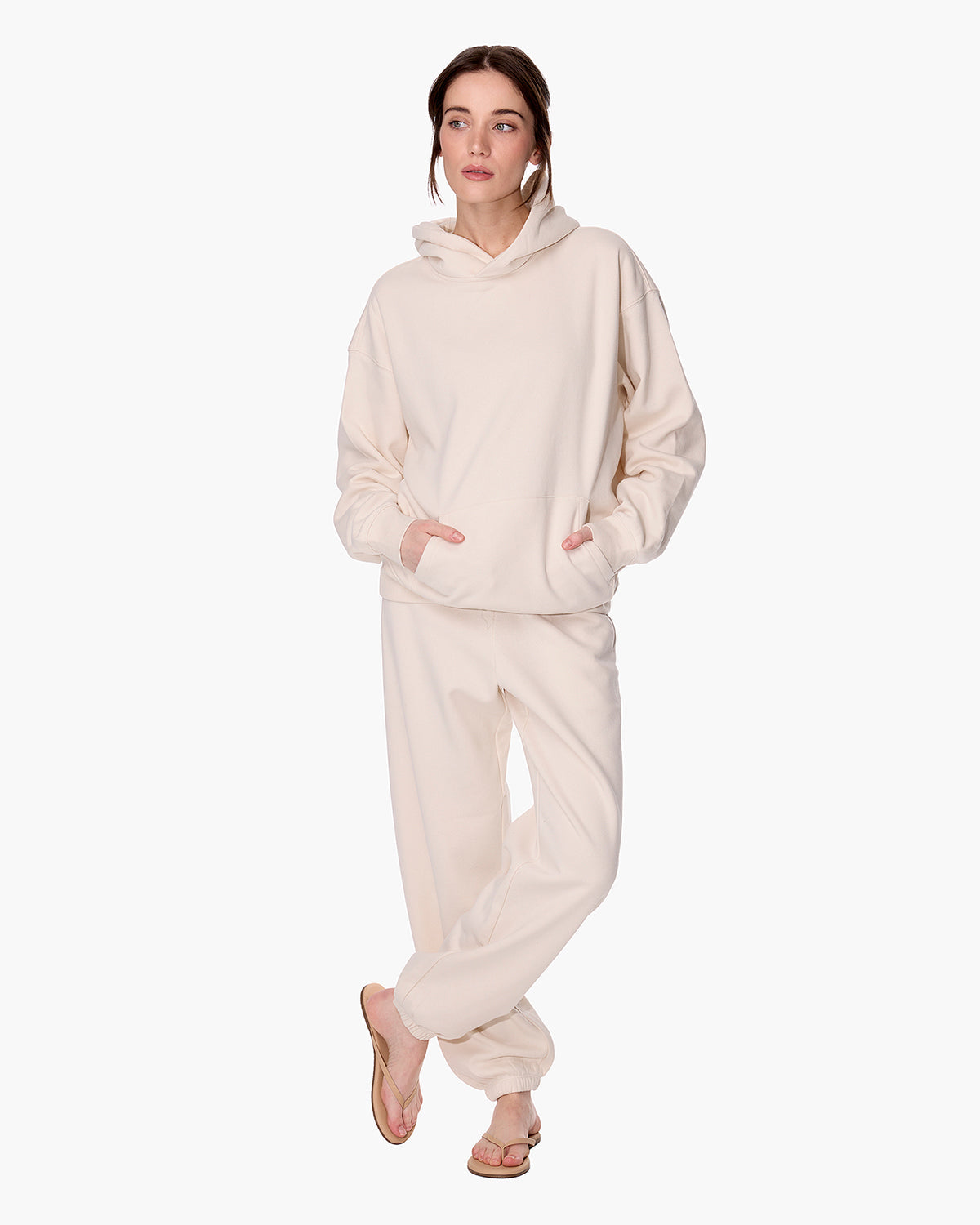 CloudSoft Pullover Hoodie Bone  - TKEES
