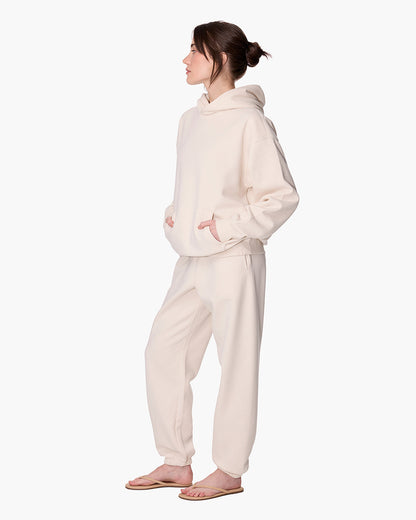 CloudSoft Pullover Hoodie Bone  - TKEES