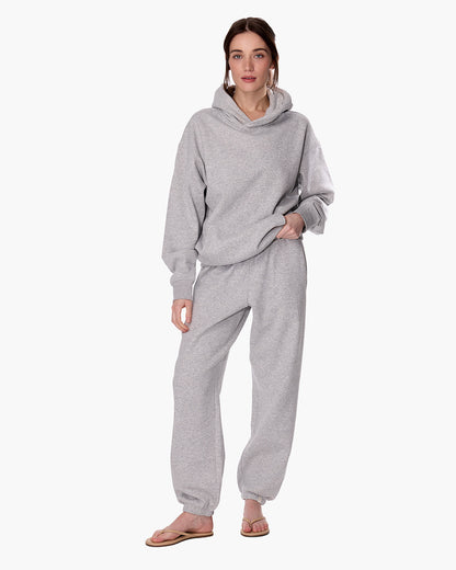 CloudSoft Pullover Hoodie Heather Grey  - TKEES