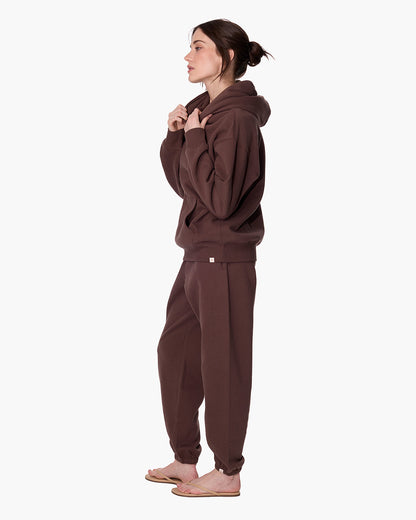 CloudSoft Pullover Hoodie Dark Chocolate  - TKEES
