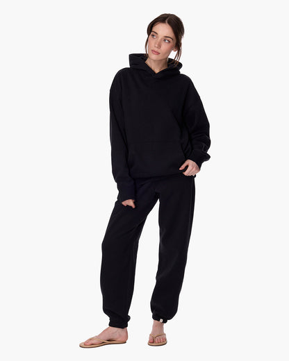 CloudSoft Pullover Hoodie Black  - TKEES