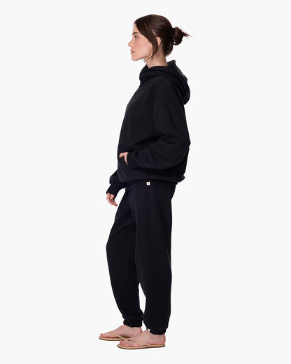 CloudSoft Pullover Hoodie Black  - TKEES