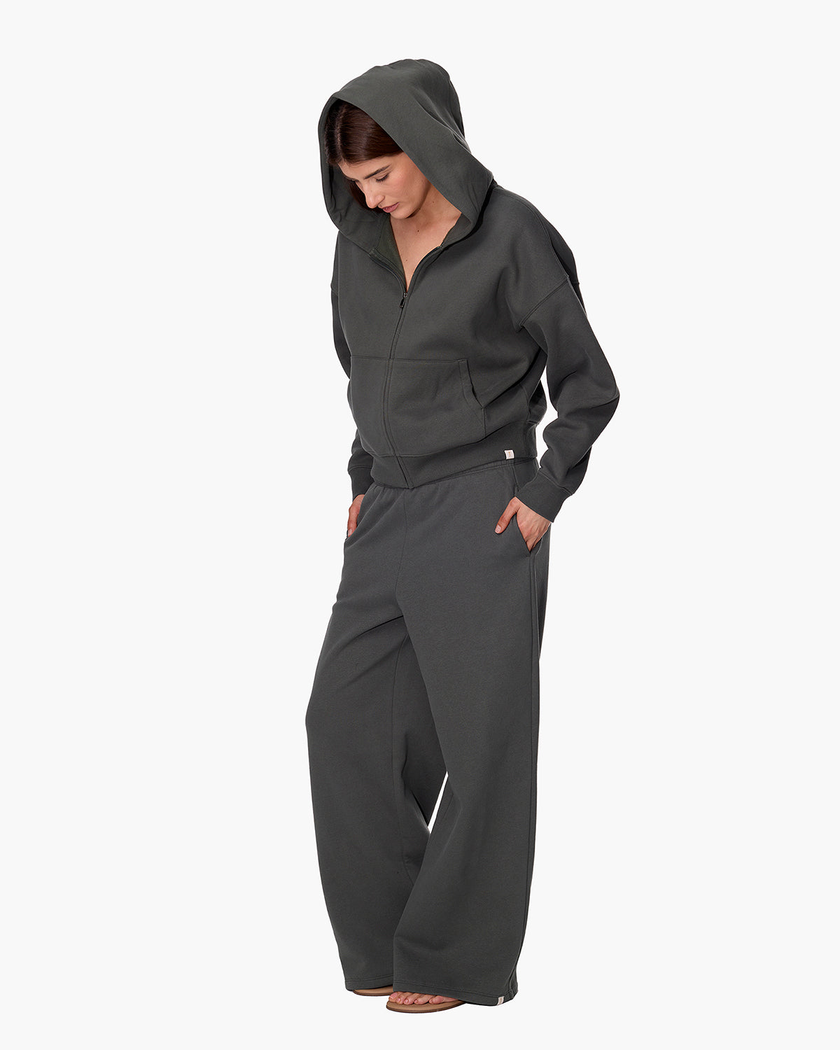 CloudSoft Zip Up Hoodie in Green  - TKEES