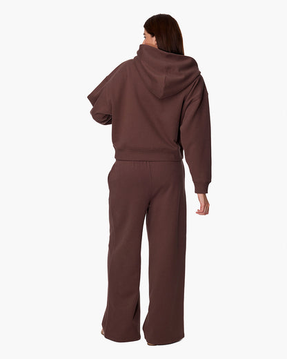 CloudSoft Zip Up Hoodie in Dark Chocolate  - TKEES