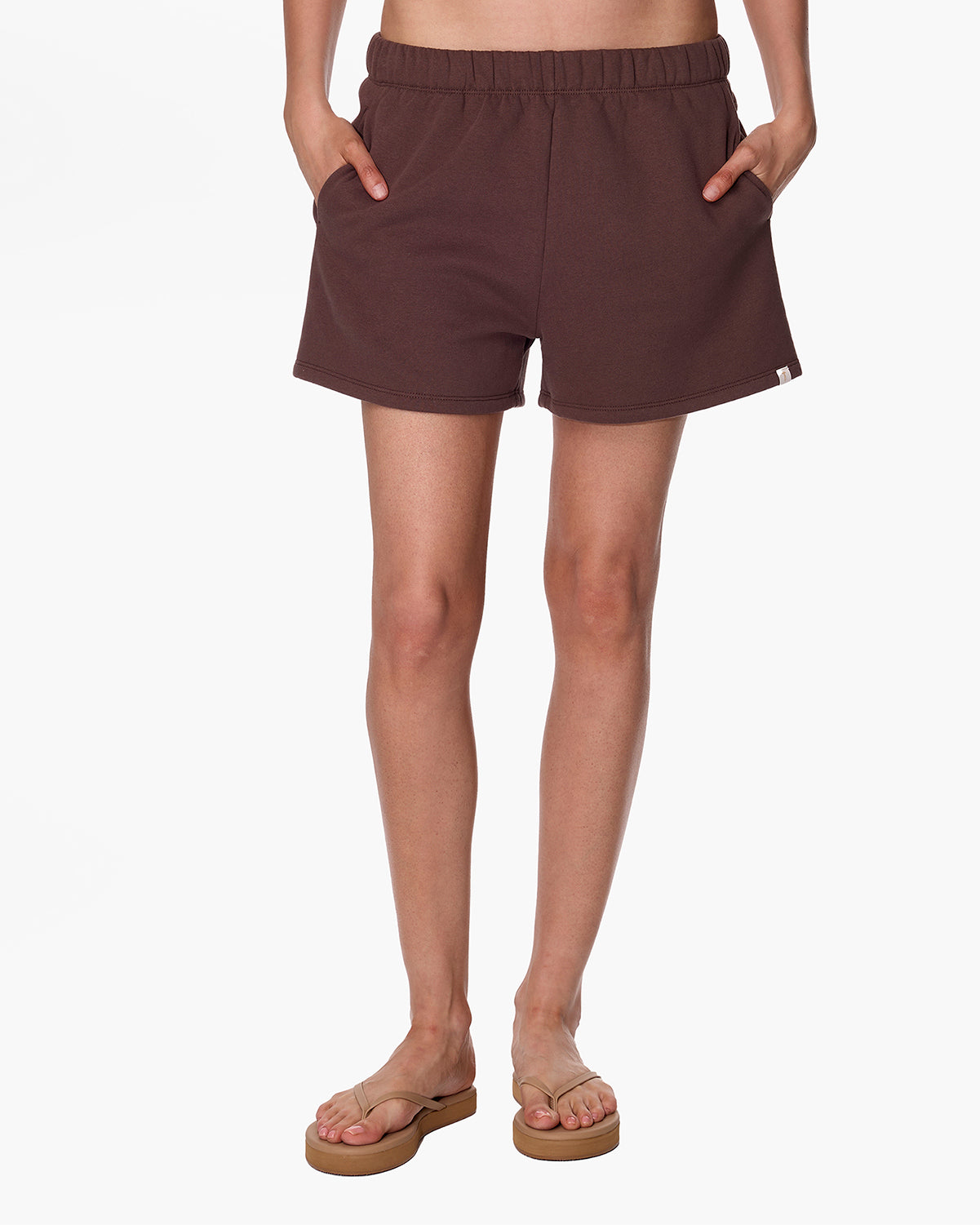 CloudSoft Sweat Short Dark Chocolate  - TKEES