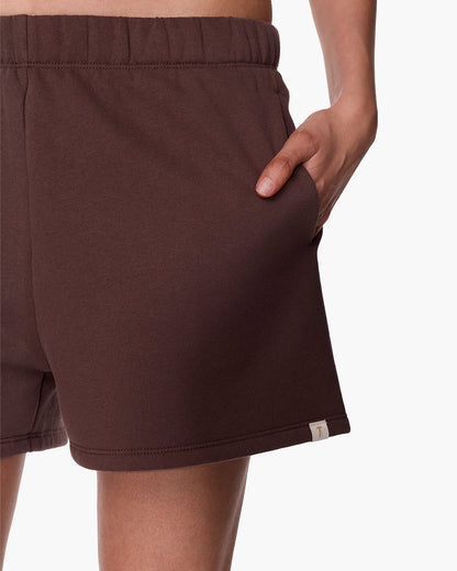 CloudSoft Sweat Short Dark Chocolate  - TKEES