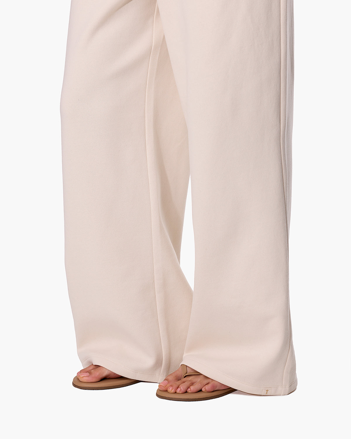 CloudSoft Wide Leg Jogger Bone  - TKEES
