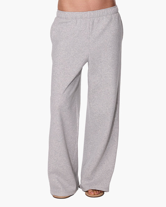 CloudSoft Wide Leg Jogger Heather Grey  - TKEES