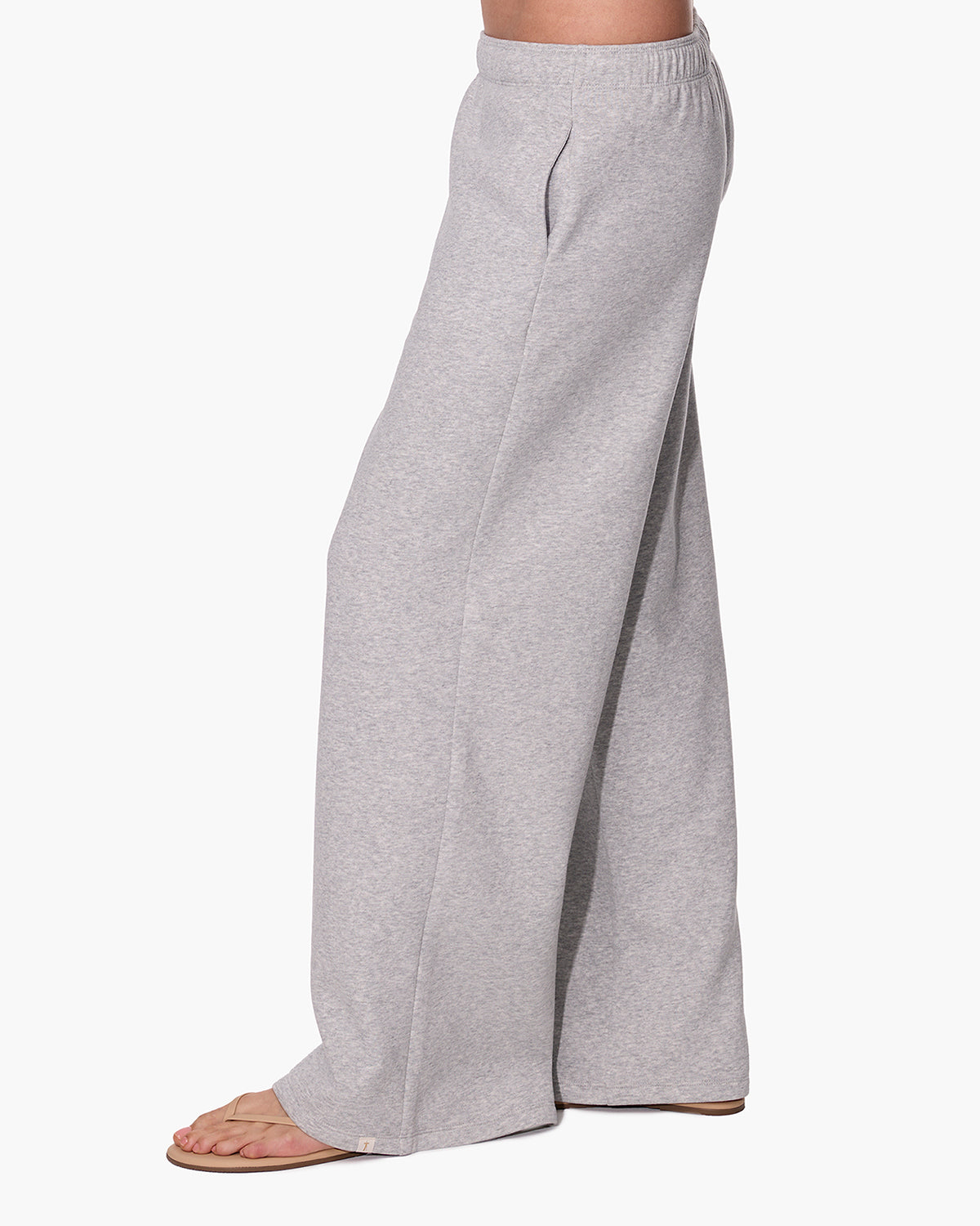 CloudSoft Wide Leg Jogger Heather Grey  - TKEES