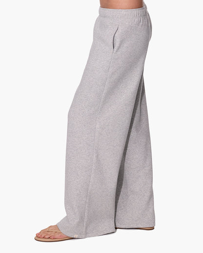 CloudSoft Wide Leg Jogger Heather Grey  - TKEES