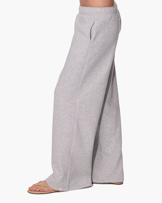 CloudSoft Wide Leg Jogger Heather Grey  - TKEES