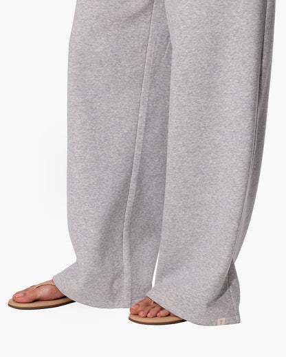 CloudSoft Wide Leg Jogger Heather Grey  - TKEES