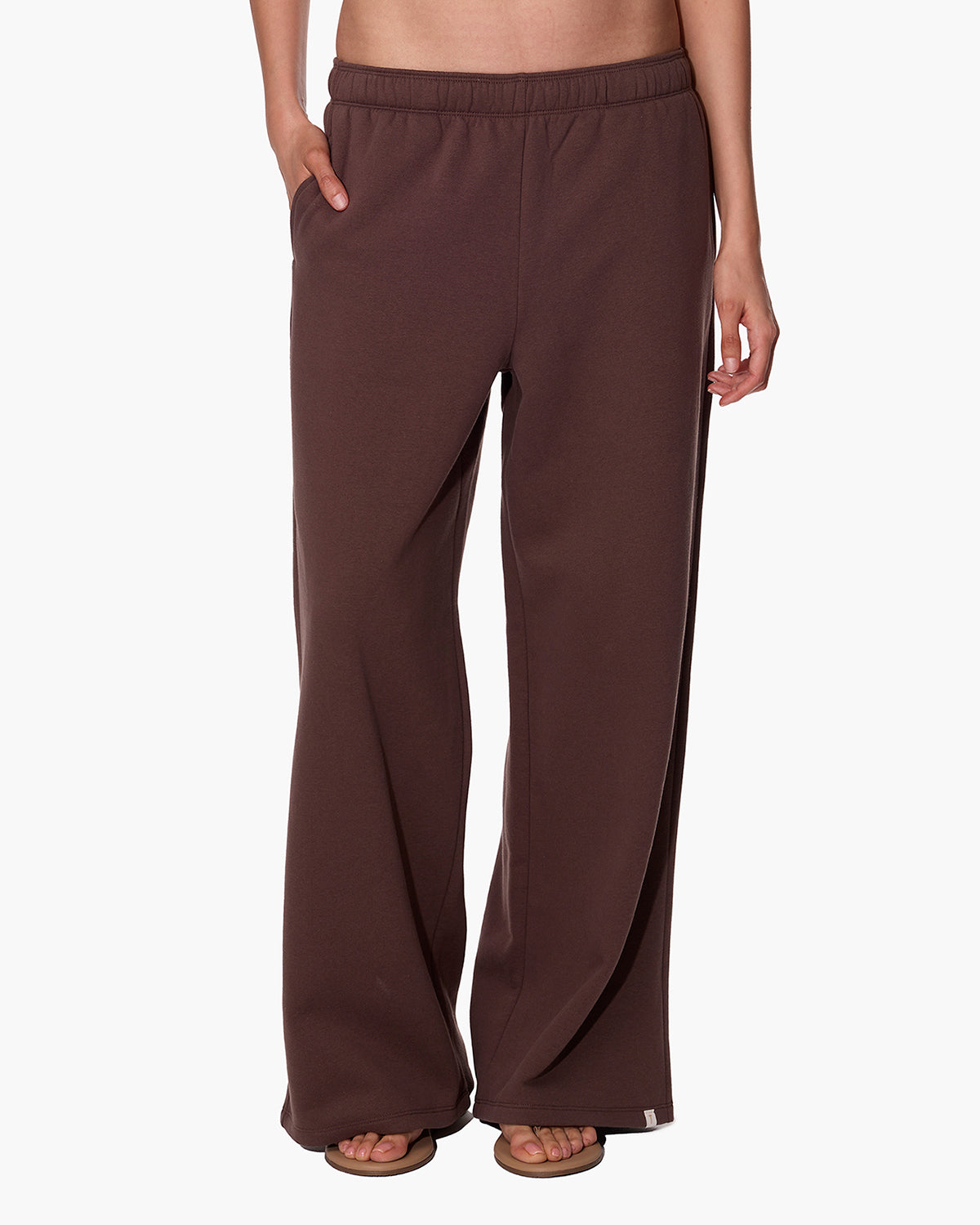 CloudSoft Wide Leg Jogger Dark Chocolate  - TKEES