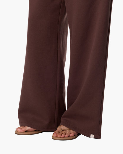 CloudSoft Wide Leg Jogger Dark Chocolate  - TKEES