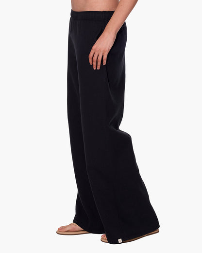 CloudSoft Wide Leg Jogger Black  - TKEES