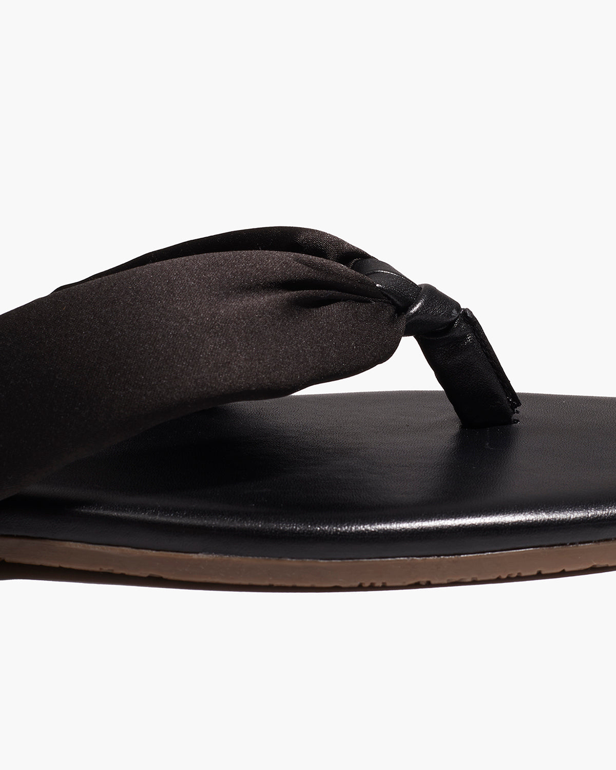 Lennon Leather Flip Flops in Sable - TKEES