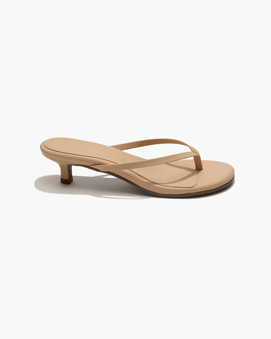 Julia Leather Flip Flops in Sunkissed - TKEES