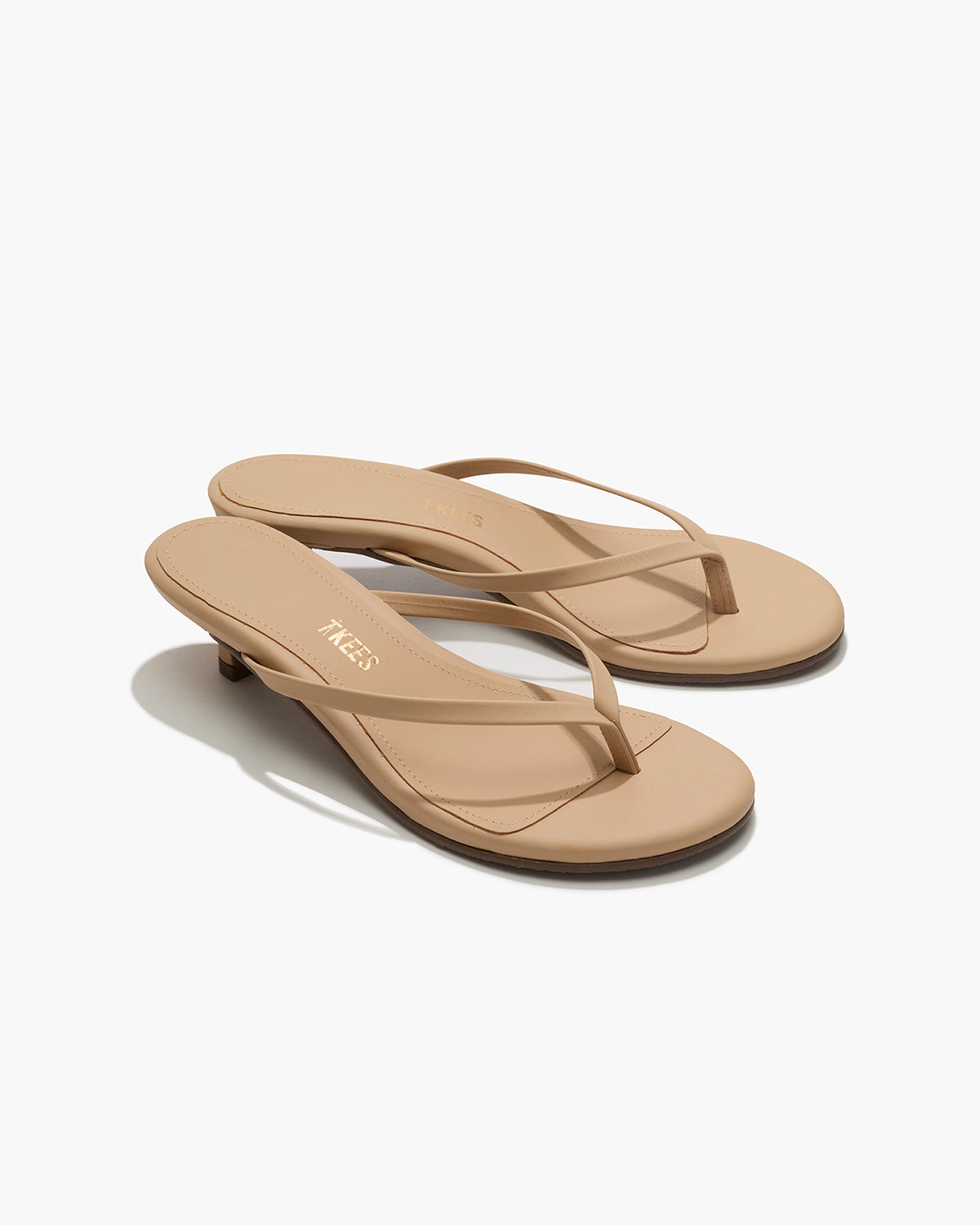 Julia Leather Flip Flops in Sunkissed - TKEES