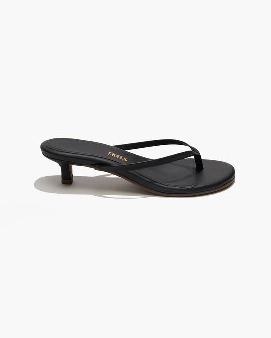 Julia Leather Flip Flops in Sable - TKEES