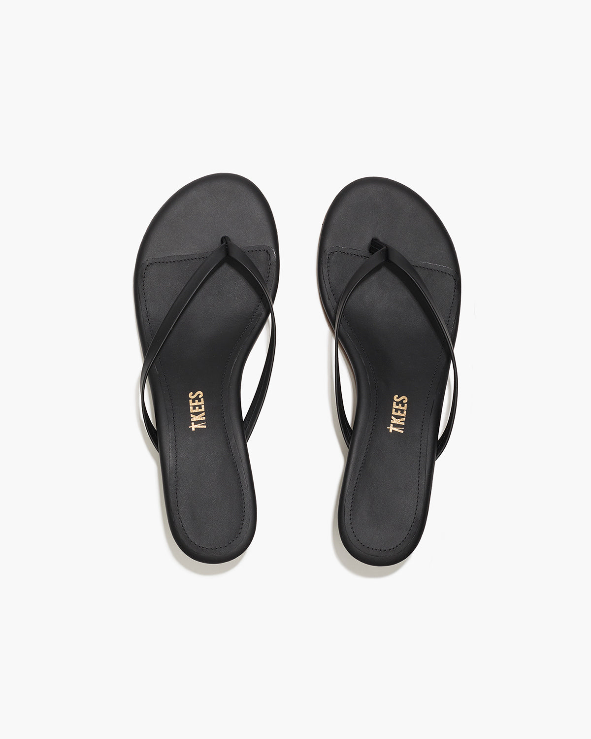 Julia Leather Flip Flops in Sable - TKEES