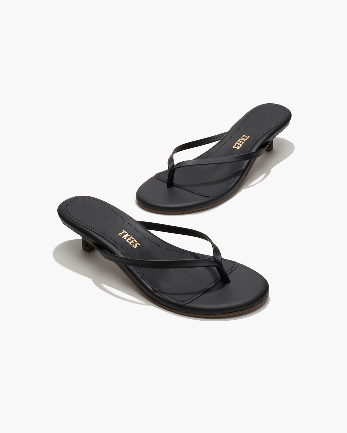 Julia Leather Flip Flops in Sable - TKEES